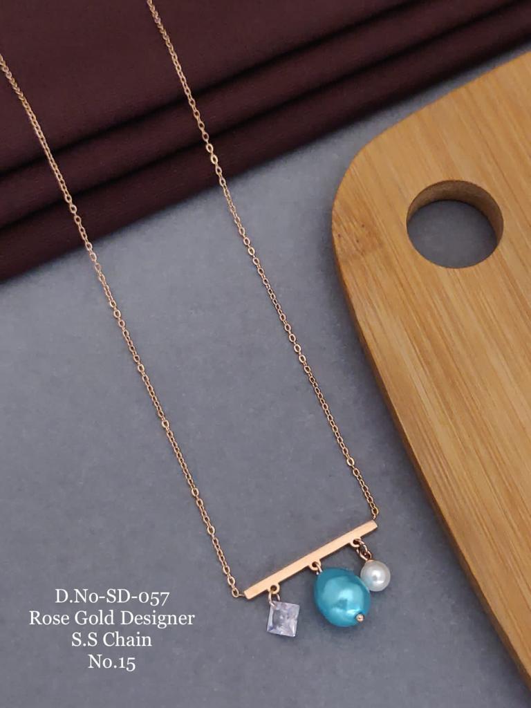 Rose Gold And Silver Designer Chain Catalog
